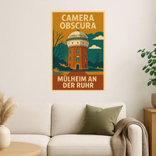 Lade das Bild in den Galerie-Viewer, Retro Poster Camera Obscura Mülheim – 70er Style