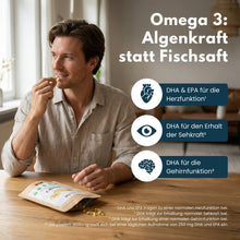 Lade das Bild in den Galerie-Viewer, Omega 3 Kapseln aus Algenöl - Vegan