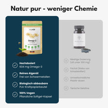 Lade das Bild in den Galerie-Viewer, Omega 3 Kapseln aus Algenöl - Vegan