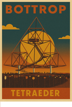 Lade das Bild in den Galerie-Viewer, Tetraeder Bottrop – Retro Poster im 70er-Stil