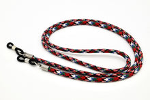 Lade das Bild in den Galerie-Viewer, Brillenband 3,8mm Camouflage Rot Blau