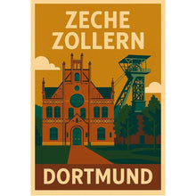 Lade das Bild in den Galerie-Viewer, Retro Poster Zeche Zollern Dortmund – 70er Style
