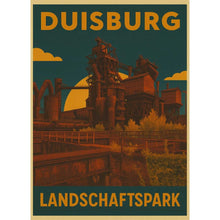 Lade das Bild in den Galerie-Viewer, Landschaftspark Duisburg-Nord – Retro Poster im 70er-Look