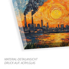 Lade das Bild in den Galerie-Viewer, Ruhrpott Sundowner in Öl-Premiumdruck