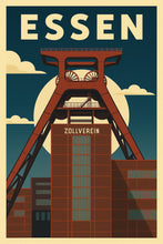 Lade das Bild in den Galerie-Viewer, Retro Poster Zeche Zollverein Essen – 70er Style