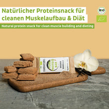 Lade das Bild in den Galerie-Viewer, Bio Proteinriegel Vegan Vanille ohne Soja