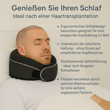 Lade das Bild in den Galerie-Viewer, Nackenkissen für erholsamen Schlaf nach der Haartransplantation – kompakt, komfortabel &amp; ideal für Reisen
