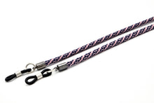 Lade das Bild in den Galerie-Viewer, Brillenband 3,8mm Rosa Blau Gemustert
