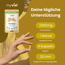 Lade das Bild in den Galerie-Viewer, Bio Kurkuma Kapseln mit schwarzem Bio Pfeffer
