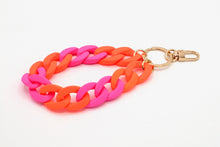 Lade das Bild in den Galerie-Viewer, Schlüsselanhänger mit Karabiner "RUBBER EDITION" Neon Orange/Pink
