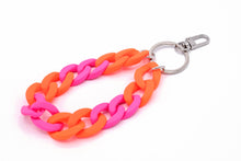Lade das Bild in den Galerie-Viewer, Schlüsselanhänger mit Karabiner "RUBBER EDITION" Neon Orange/Pink
