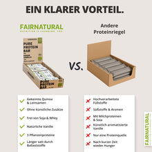 Lade das Bild in den Galerie-Viewer, Bio Proteinriegel Vegan Vanille ohne Soja
