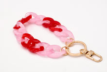 Lade das Bild in den Galerie-Viewer, Schlüsselanhänger mit Karabiner Rosa/Rot
