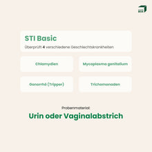 Lade das Bild in den Galerie-Viewer, STI Basic Heimtest - Geschlechtskrankheiten-Test
