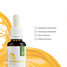 Lade das Bild in den Galerie-Viewer, Vitamin D3-K2 Tropfen (50ml.)
