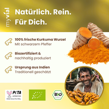 Lade das Bild in den Galerie-Viewer, Bio Kurkuma Kapseln mit schwarzem Bio Pfeffer
