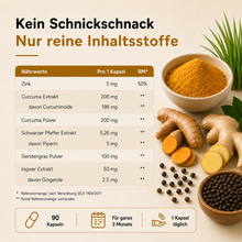 Lade das Bild in den Galerie-Viewer, Curcuma Ingwer Plus – Kurkuma Kapseln
