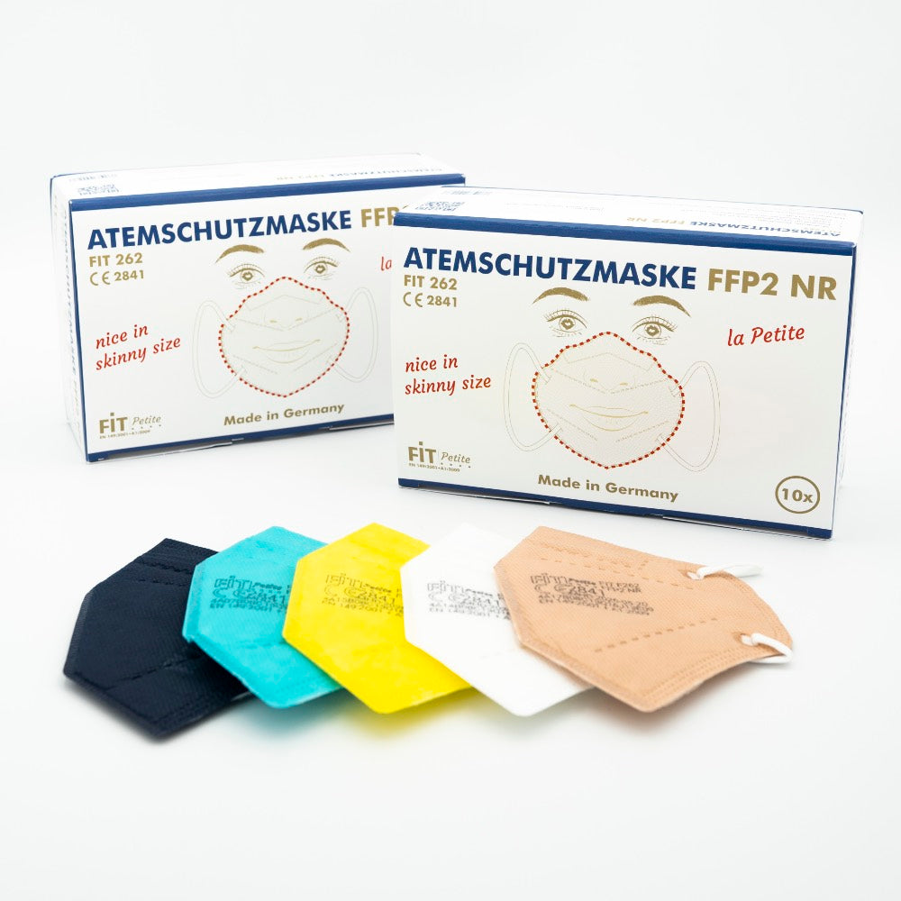 10x Kleine FFP2 Maske Made in Germany - Weiß